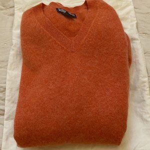 Lands' End Men's Medium Orange Cashmere Sweater